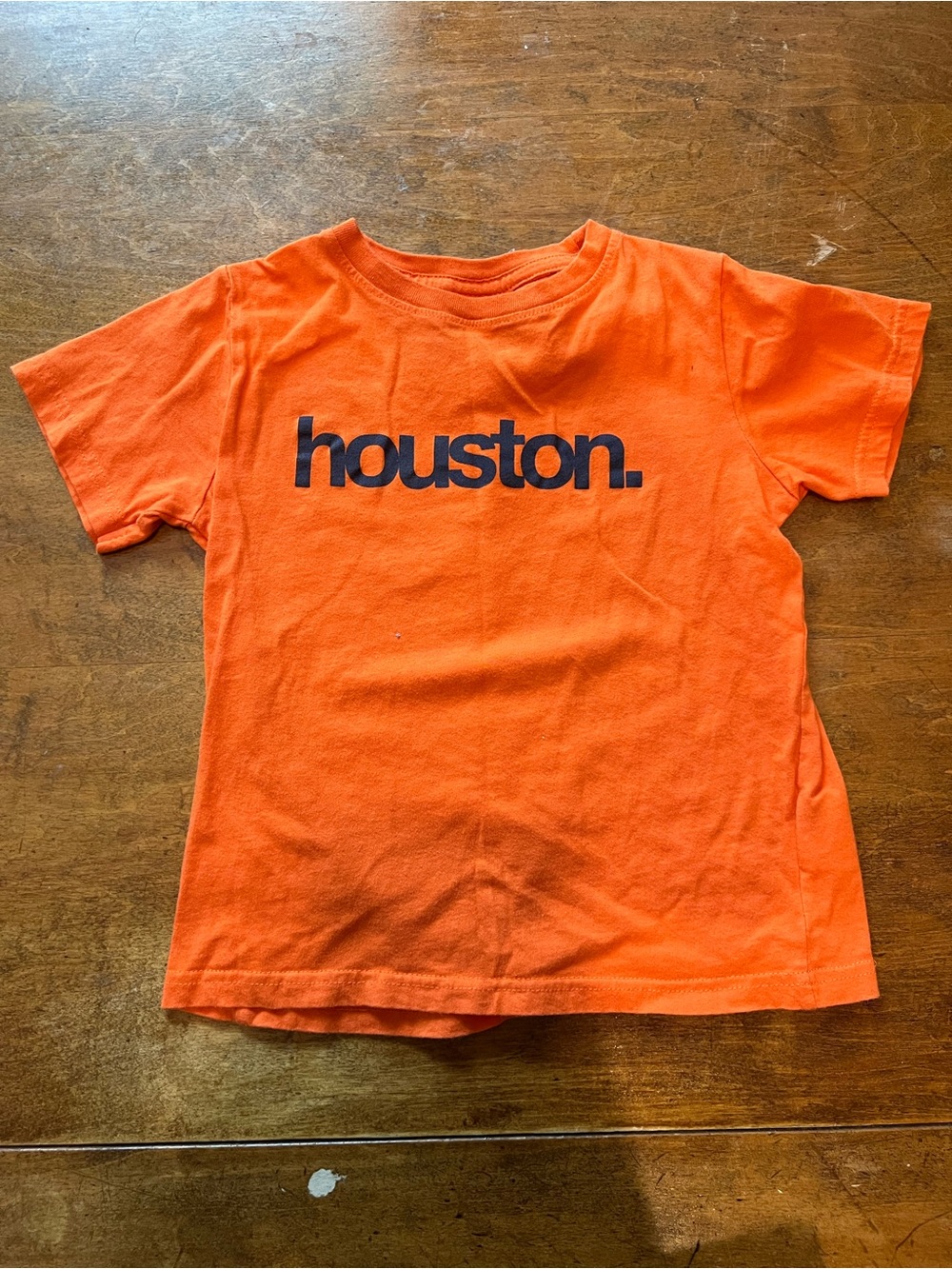 Premium Goods Kids Houston T-Shirt 6Y Orange Graphic Tee Texas